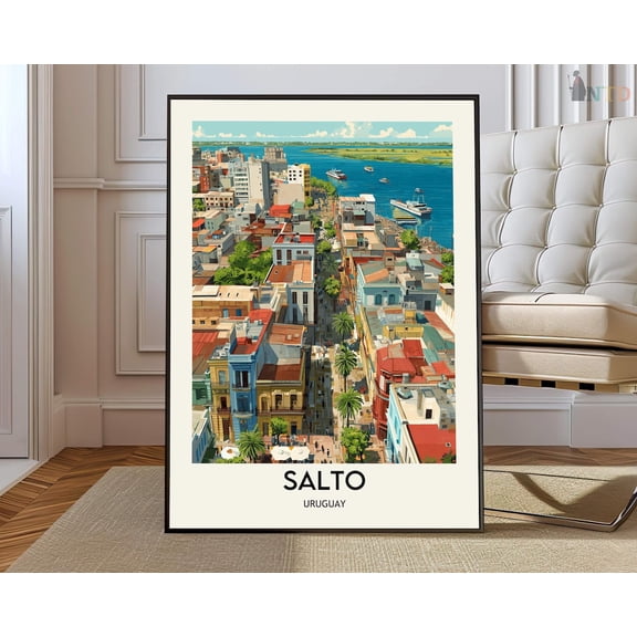 Salto Uruguay Historic Poster Unframed Paper Print