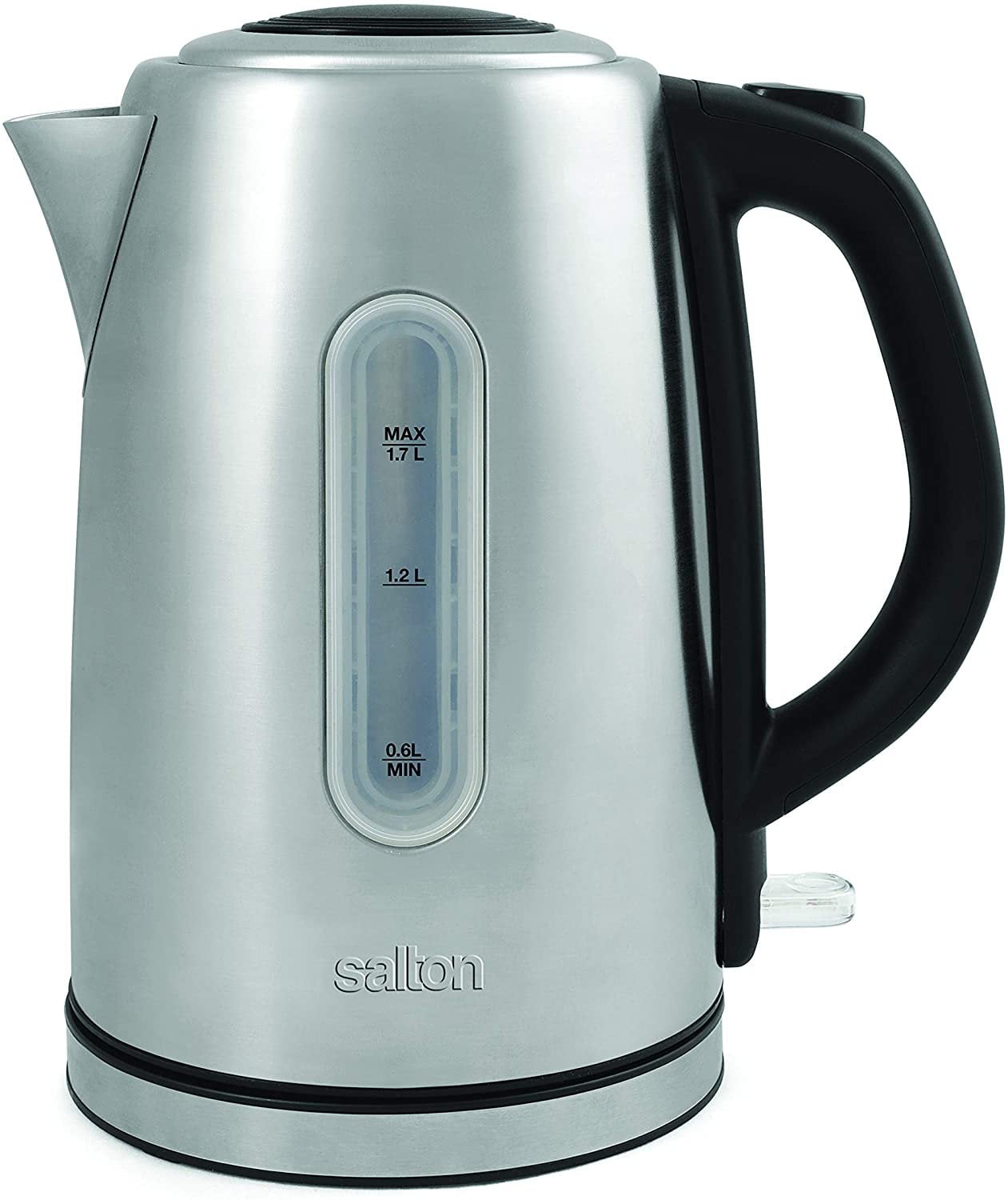 Salton Cordless Electric Kettle Stainless Steel JK1903 - Automatic Shut-Off - 1.7 L, 1500 W — Residential Use, Standard Application