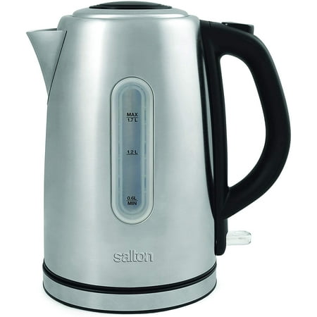 Salton Cordless Electric Kettle Stainless Steel JK1903 - Automatic Shut-Off - 1.7 L, 1500 W — Residential Use, Standard Application