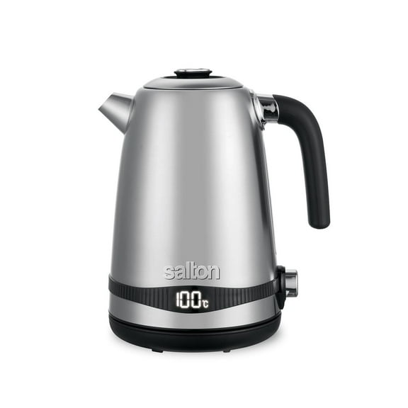 Salton Cordless Electric Stainless Steel Tea Kettle with Variable Temperature Control, 1.8 Quart