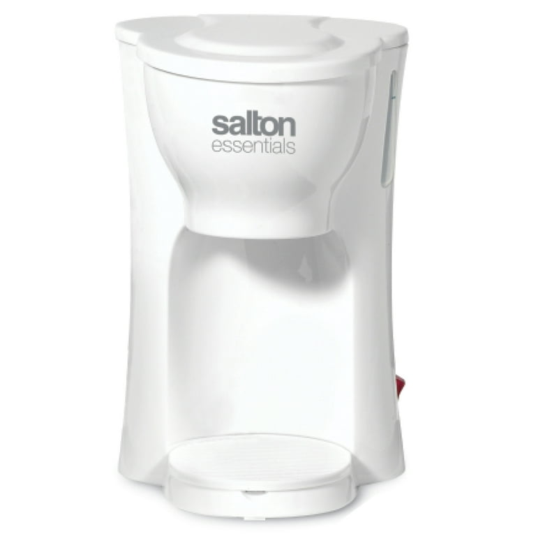 Salton Essentials Compact 1 Cup Coffee Maker with Permanent Filter White