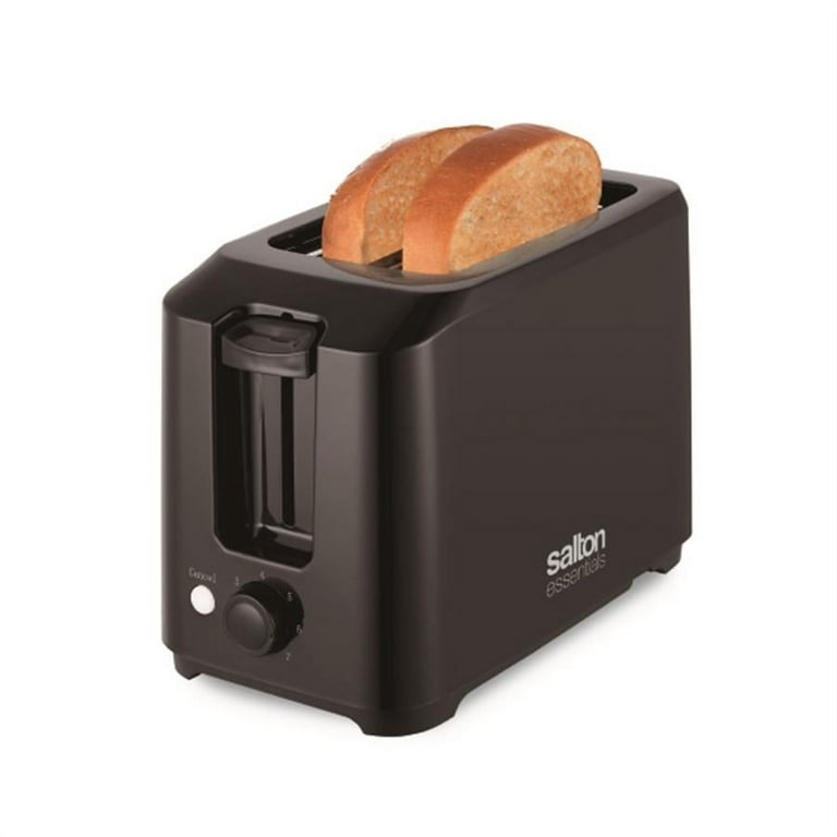Salton Essentials - Compact Toaster, 2 Slice Capacity, Black