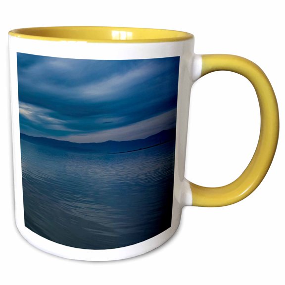 3drose, Salton Sea, Imperial Valley, California 2., 11oz Two-tone Yellow Mug