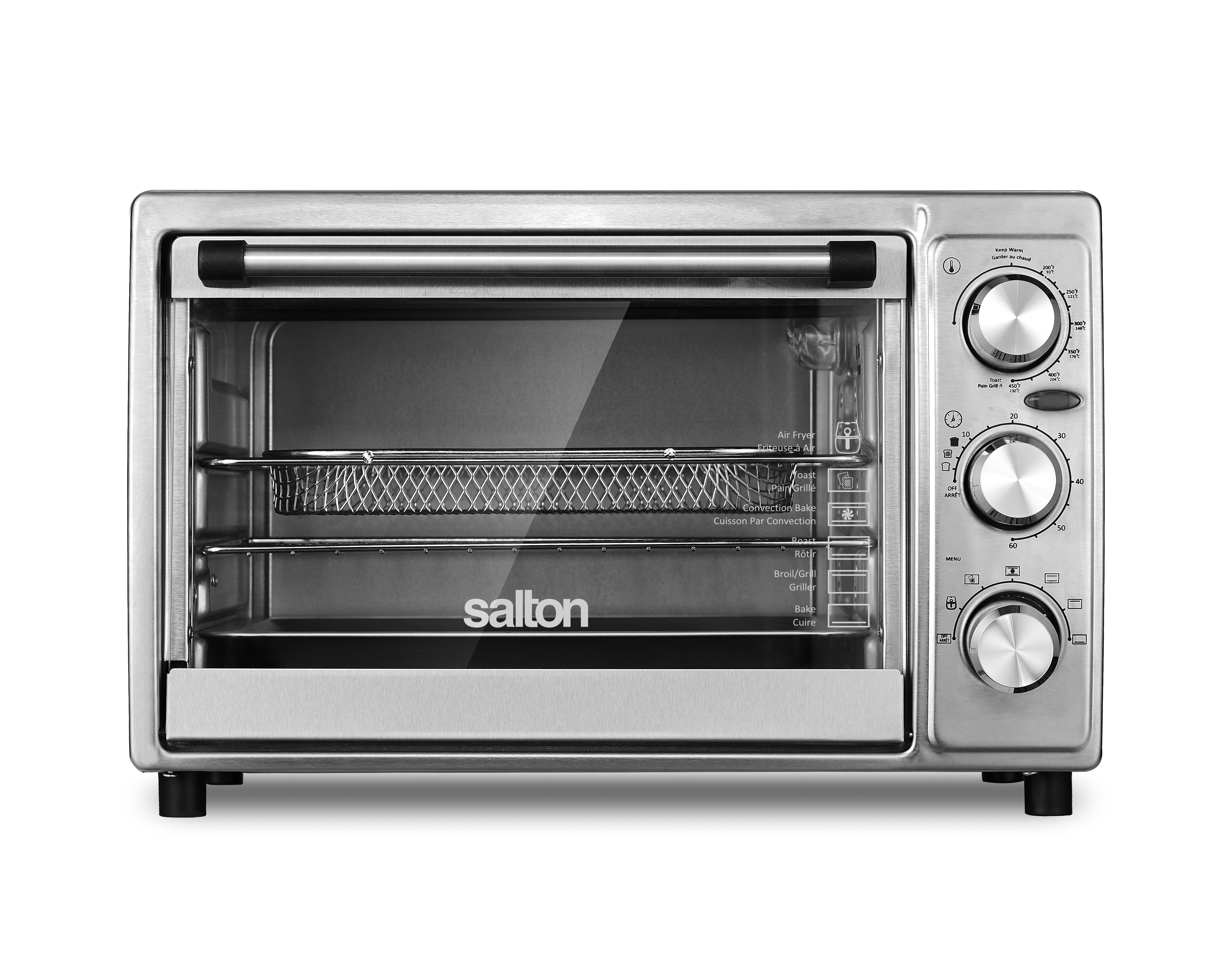 Salton 9-Slice Stainless Steel Convection Toaster Oven with Pizza