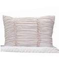 thumbnail image 1 of Saltoro Sherpi 20 X 26 Polyester Filled Pillow Sham with Horizontal Ruffles, Offwhite, 1 of 4