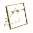 thumbnail image 1 of Saltoro Sherpi 4 Inches Rectangular Metal Easel Frame with Latch, Brass, 1 of 5