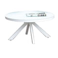 thumbnail image 1 of Saltoro Sherpi Aluminum Round Top Coffee Table Angled Flared Legs, White, 1 of 5