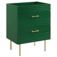 thumbnail image 1 of Saltoro Sherpi Daybreak 24" Bathroom Vanity Cabinet, Green, Modern Design, Full-Extension Drawers, 1 of 6