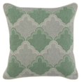 thumbnail image 1 of Saltoro Sherpi Fabric Wrapped Throw Pillow with Geometric Pattern, Green, 1 of 2