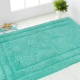 thumbnail image 1 of Saltoro Sherpi Foldable  2 Piece Cotton Bath Rug Set, Turquoise Blue, 1 of 7