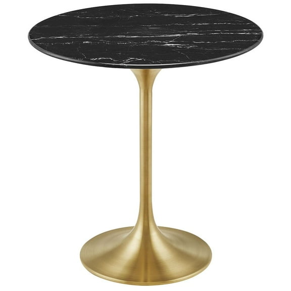 Modway Lippa 20" Round Faux Marble Side Table