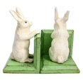 thumbnail image 1 of Saltoro Sherpi Metal Bunny Bookends, White and Green, 1 of 3