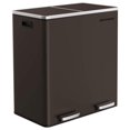 thumbnail image 1 of Saltoro Sherpi Metal and Plastic Pedal Trash Can with Removable Buckets, Brown, 1 of 2