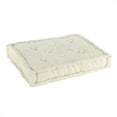 thumbnail image 1 of Benzara Modern Styled Canvas Cushion with Threaded Tufting and Thick Piping, White, 1 of 5