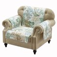 thumbnail image 1 of Saltoro Sherpi Polyester Arm Chair Protector with Coral Print, Jade Green and White, 1 of 3