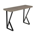 thumbnail image 1 of Saltoro Sherpi Rectangular Concrete Top Console Table with Metal Legs, Gray and Black, 1 of 2