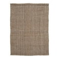 thumbnail image 1 of Saltoro Sherpi Rectangular Handwoven Jute Rug with Herringbone Pattern, Medium, Brown, 1 of 4