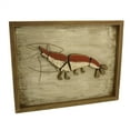 thumbnail image 1 of Saltoro Sherpi Rectangular Wooden Frame Lobster Wall Decor, Brown and Red, 1 of 5