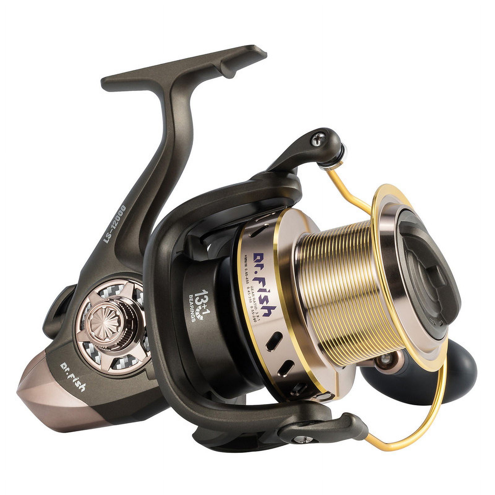 Free Shipping! Saltwater 10000 Spinning Reel Surf Fishing 13+1 BBS 48LB Max Drag High Capacity