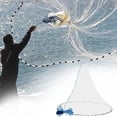 thumbnail image 1 of Saltwater American Fishing Cast Net 3/8inch Mesh Size for Bait Shrimp Trap Fish Heavy Duty Sinkers Throw Net 8FT Radius, 1 of 7