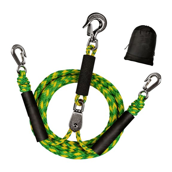 Saltwater Dock Line With Stainless Steel Hook Suitable For Surfing And Anchoring