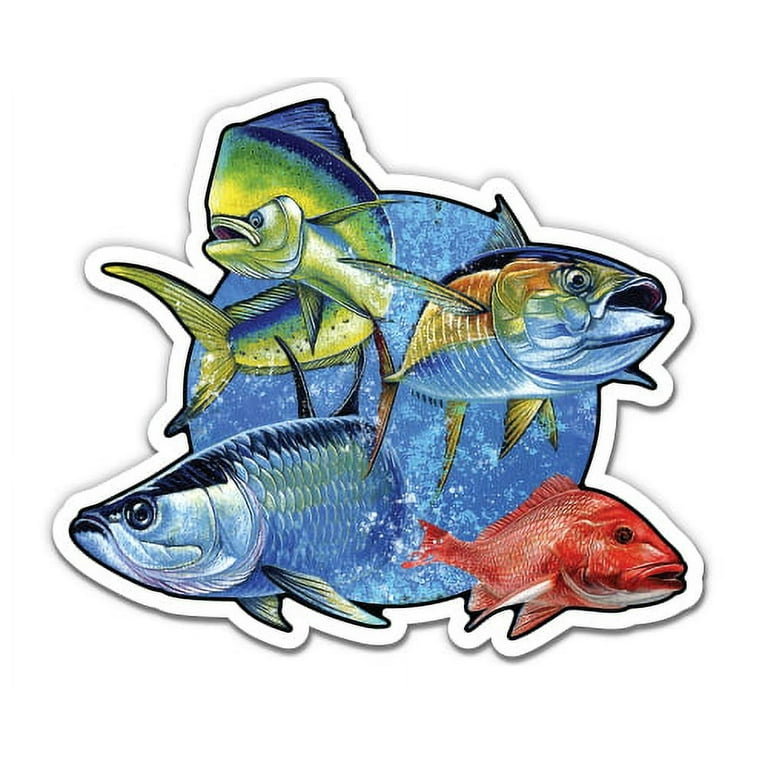 Buy Bass Fish Sticker Decals 50 Pcs, Cool Funny Vinyl Go Fishing