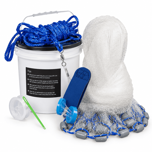 Saltwater Fishing Cast Net 3/8 And 1/4 With Heavy Duty Gray Sinkern Monofilament Fish Throw For Bait 3ft 4ft 5ft 6ft 7ft 8ft 9ft R