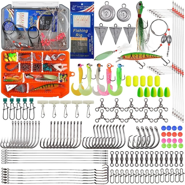 Saltwater Fishing Tackle Kit,160pcs Surf Fishing Gear Set Ocean