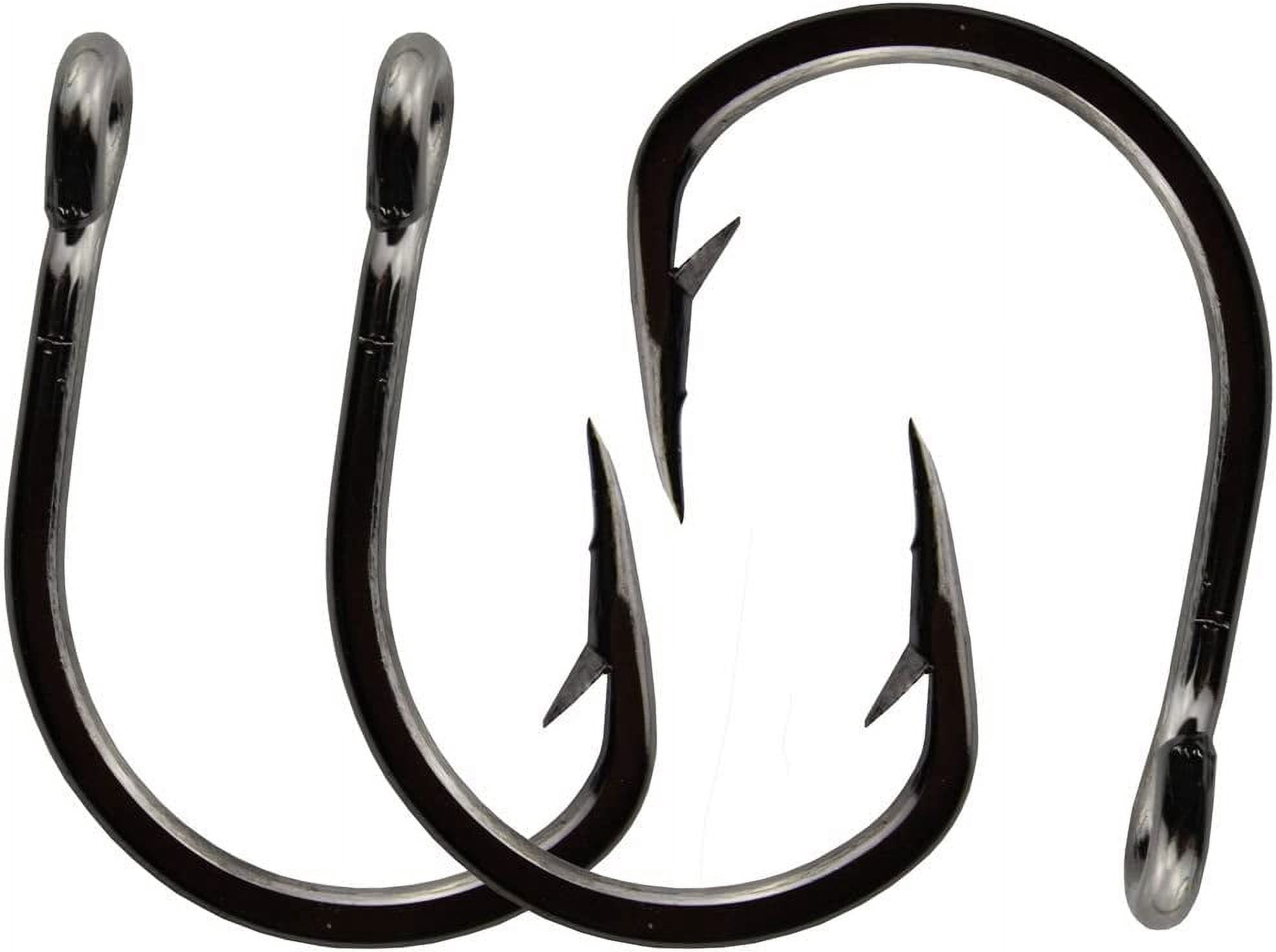 Saltwater Live Bait Fishing Hook 50pcs Sharped Stainless Steel 2X Strong Fishing Hook for Saltwater Fishing (5/0)