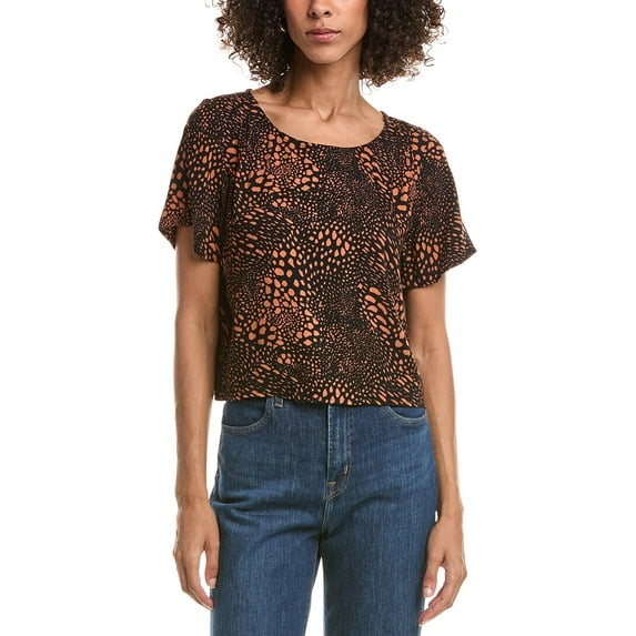 Saltwater Luxe womens Boxy Top, m, Brown