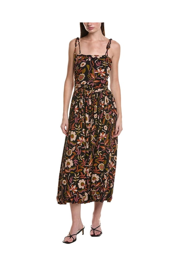 womens  Tank Midi Dress, s, Black
