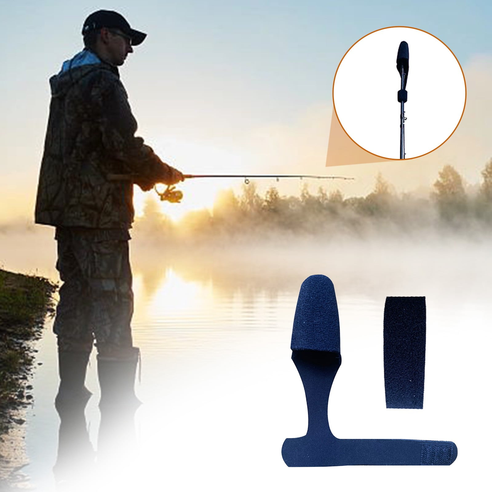 Saltwater Poles for Men Clam 890 Thermal Hub Rod Cap And Rod Strap Set