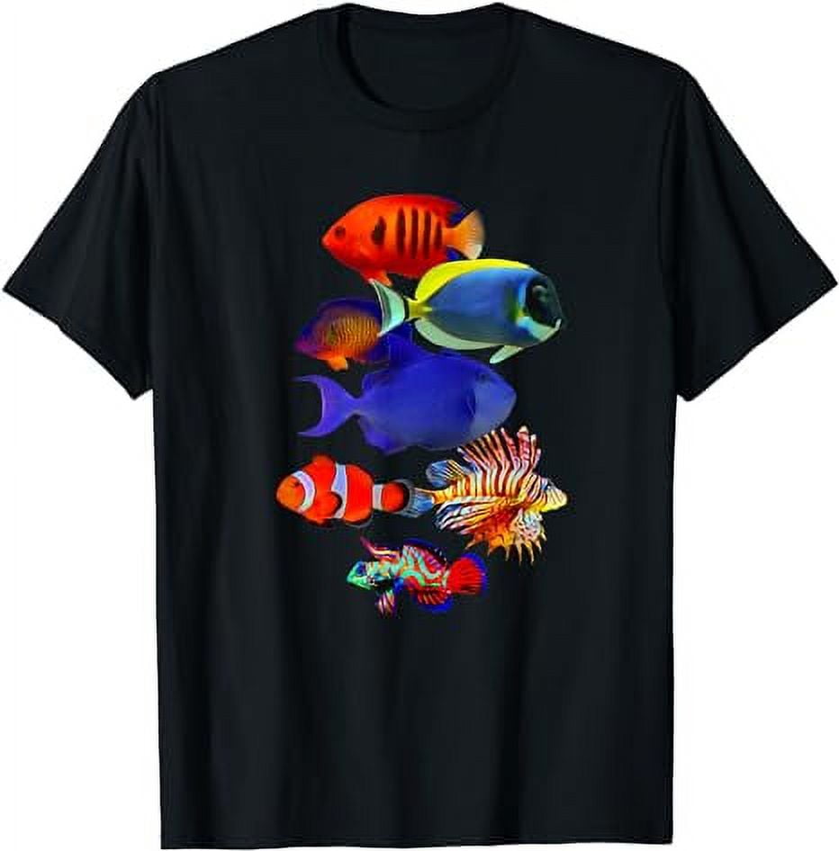 Saltwater Reef Fish Tank Lovers Trigger Fish Mandarin Goby T-Shirt ...