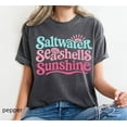 thumbnail image 1 of Saltwater Seashells Sunshine Shirt, Summer Trip Shirt,Vacation Shirt, Beach Shirt, Summer Girls Trip Shirt,Women Beach Shirt, 1 of 5