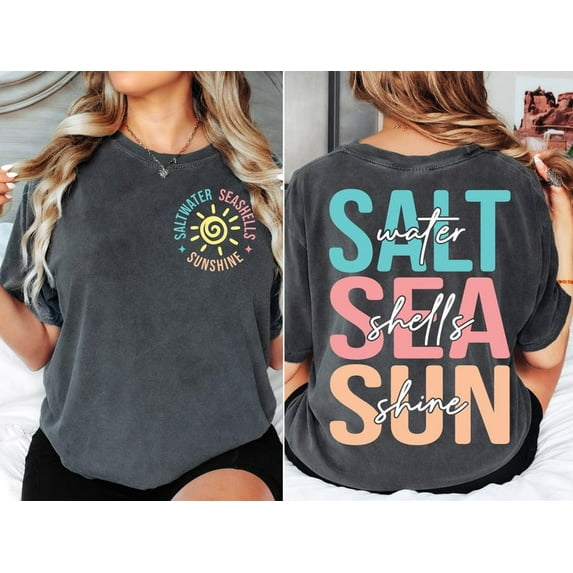 Saltwater Seashells Sunshine T-shirt, Vacation T-shirt, Summer Shirt, Hello Summer T-shirt, Beach T-shirt, Summer Shirt T-shirt