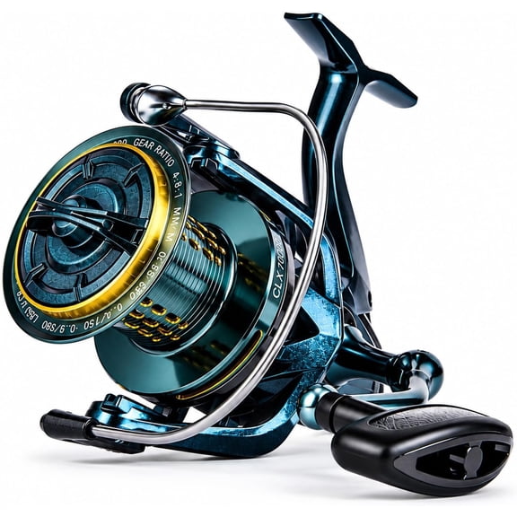 Saltwater Spinning Reel 14000, 44Lbs Max Drag Surf Fishing Reel with Screw-in Handle, Slow Oscillation System for Bass Catfish Inshore Offshore Saltwater Freshwater