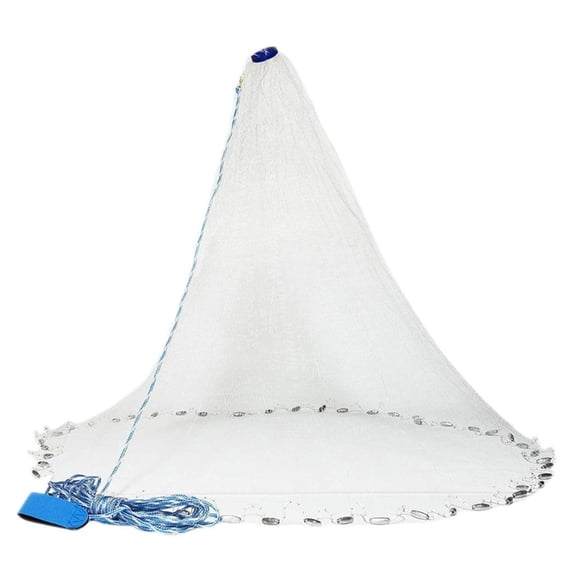 Saltwater Throw Cast Net Fishing Cast Net with Sinkers for Baits Trap Fish