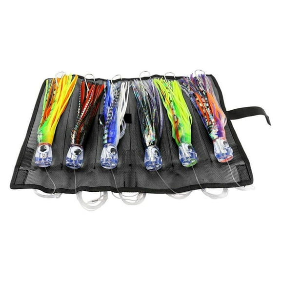 Saltwater Trolling Lure for Marlin Tuna Mahi Dolphin Durado Wahoo Trolling Lures Free Mesh Bag Offshore Big Game Lures 6 in - Crystal Head - 6pcs