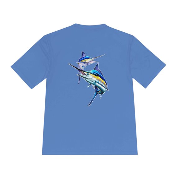 SaltwaterRagz BLUE MARLIN Unisex Moisture Wicking Tee