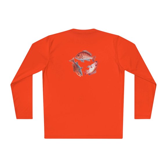 SaltwaterRagz SNAPPER Graphic T-Shirt – Soft Cotton Classic Fit for Men, Women, and Kids Shirts - Neon Orange