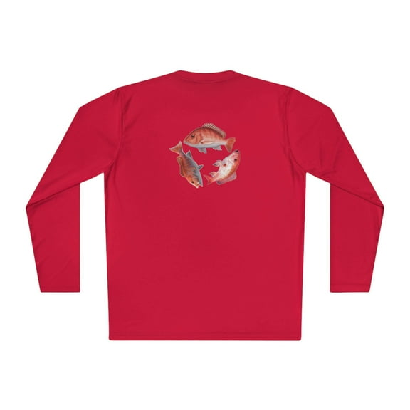 SaltwaterRagz SNAPPER Graphic T-Shirt – Soft Cotton Classic Fit for Men, Women, and Kids Shirts - True Red