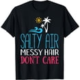 thumbnail image 1 of Salty Air Messy Hair Don't Care Funny Tropical Beach Lover T-Shirt, 1 of 4