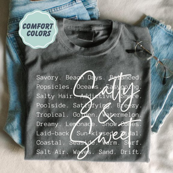 Salty And Sweet Boho Summer Beach Day Beach Fun Definition Summer Fun Words T-Shirt All Size S-3XL