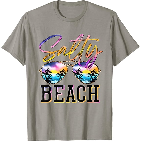 Salty Beach Sunset Sunglasses Summer Vacation Beach Party T-Shirt Unisex S-5XL Hot Trending Shirt, Vintage Birthday Gift
