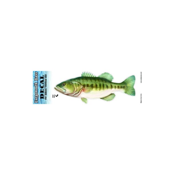 Salty Bones Largemouth Bass Profile Boat Decal, BPF2482