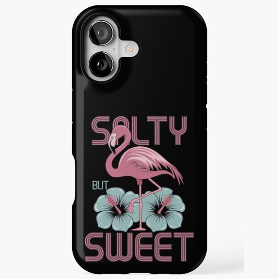 Salty But Sweet Flamingo Beach Aesthetic Phone Case iPhone Case 17 16 15 14 13 12 11 Pro Max
