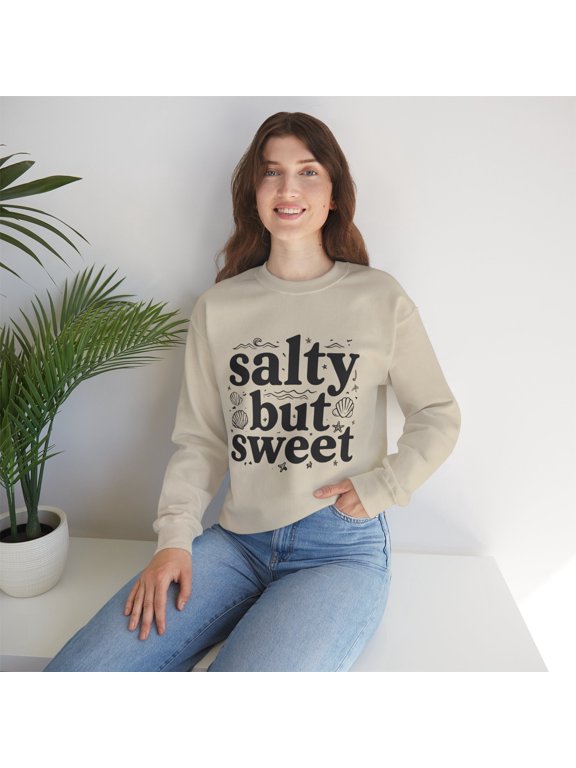 Salty But Sweet Sweatshirt Gift For Beach Bums