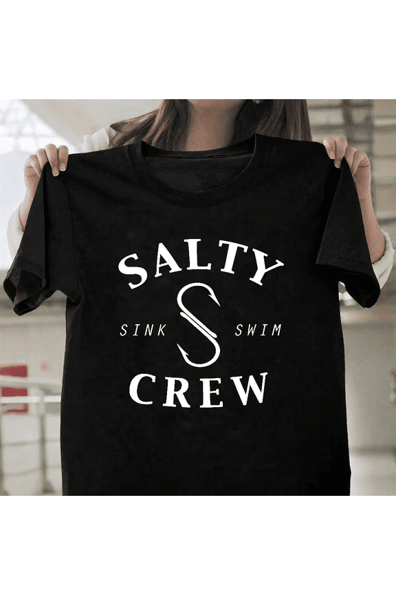 Salty Crew Chasing Tail Graphic Fishing Boating Ocean Life Unisex T-Shirt, for men & women, up to size 5XL.