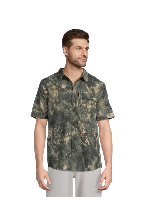 Flagship UV Button-Up Short-Sleeve Shirt for Men - Khaki - XL