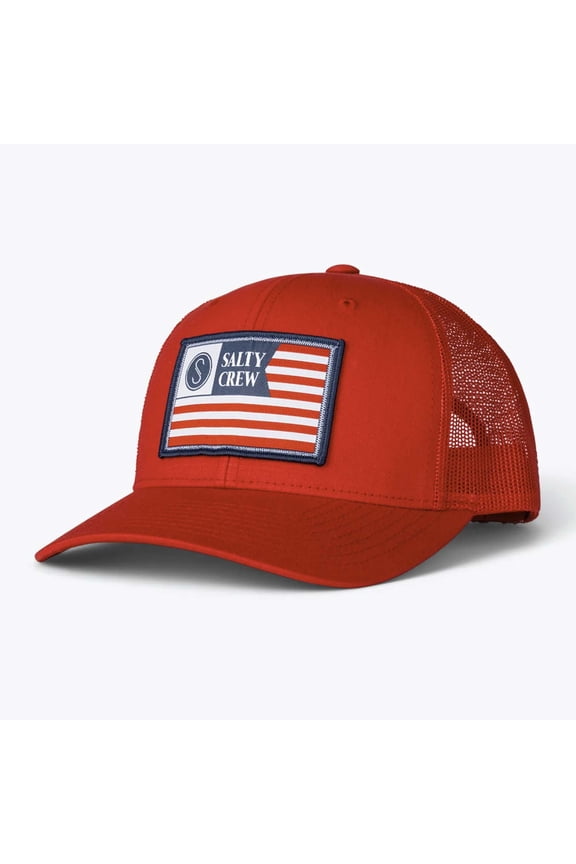 Freedom Flag Retro Trucker Hat - Red